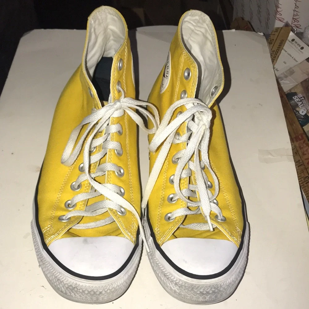 Unisex Yellow High-Top Converse Sneakers